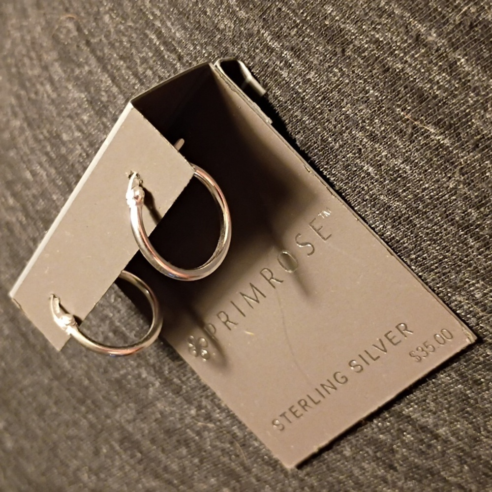 Primrose Sterling Silver Hoop Earrings